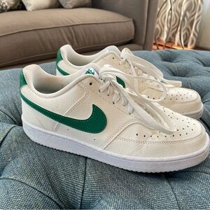 Nike Women’s White and Green Sneakers
